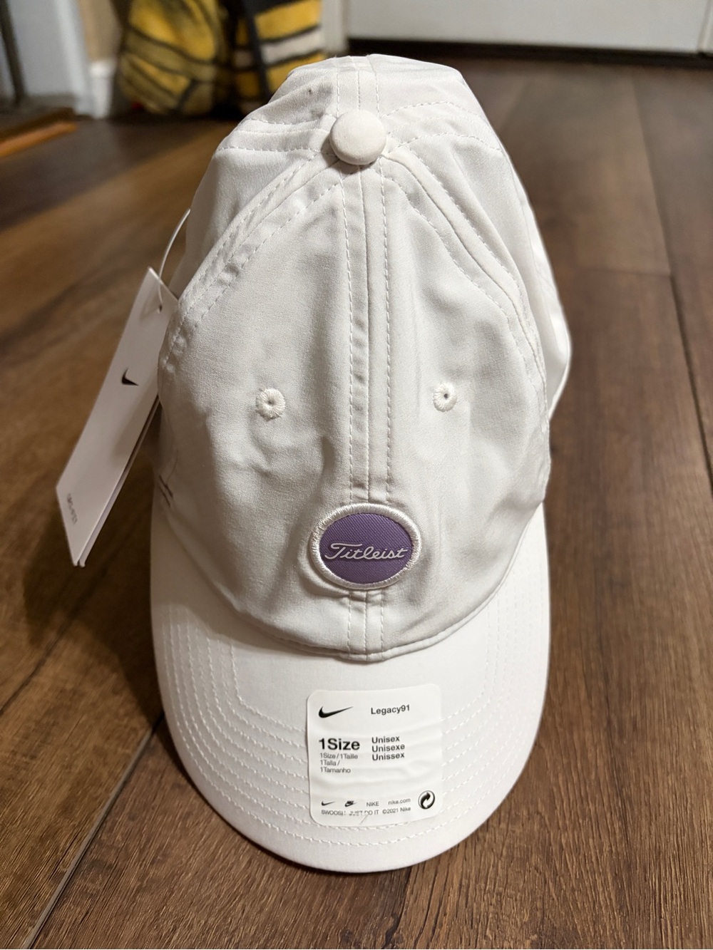 Titleist Baseball Hat with Lavender Patch